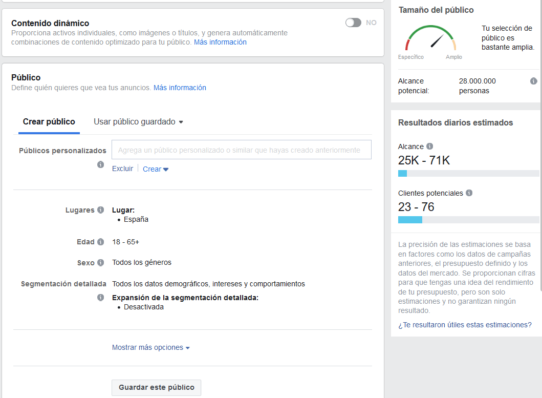Es importante seleccionar adecuadamente las ubicaciones de los conjuntos de anuncios en Facebook Ads
